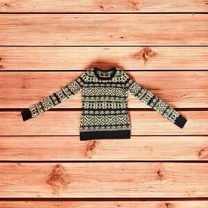THEORY 100% WOOL FAIR ISLE SWEATER – SIZE SMALL